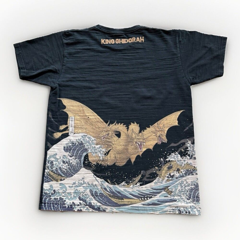 Godzilla King Ghidorah Graphic Print Crewneck Short Sleeve Tee Men’s XL
